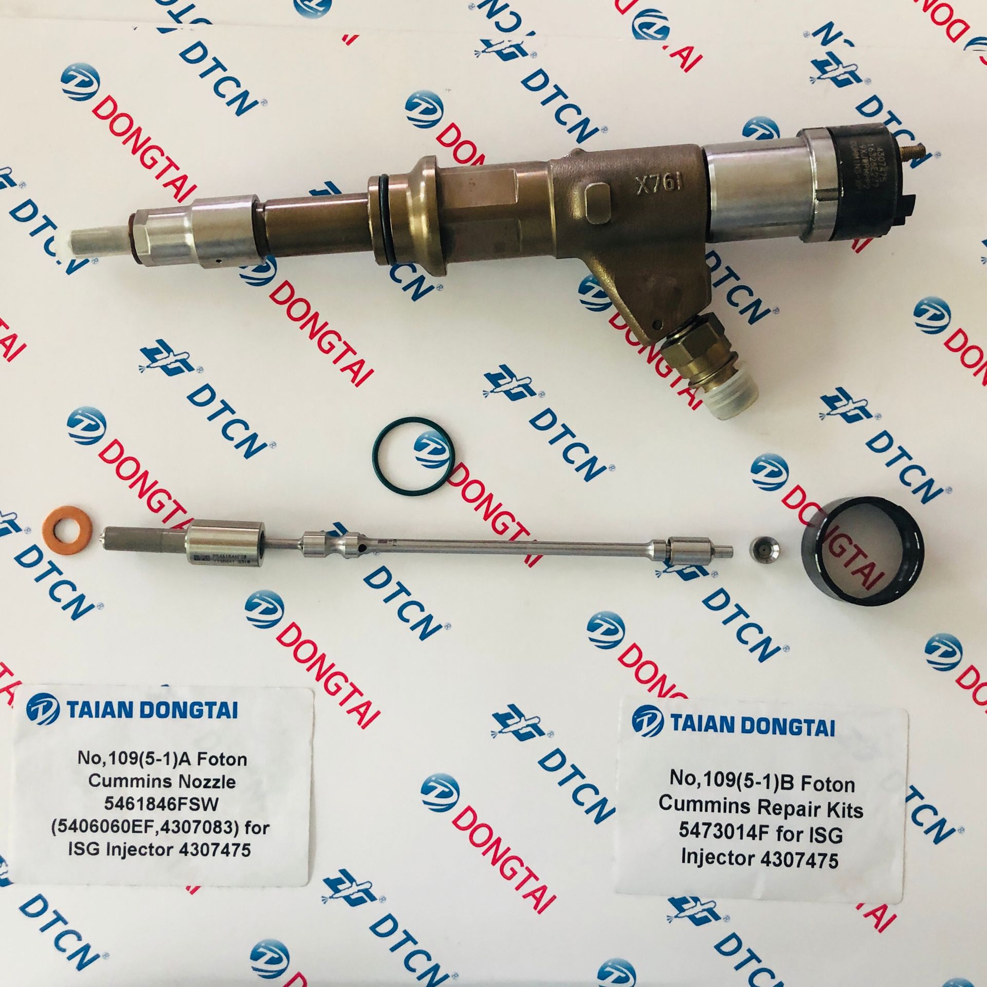 NO.109(5-1) Foton Cummins Nozzle 5461846FSW (5406060EF,4307083)and Repair Kits 5473014F for ISG Injector 4307475