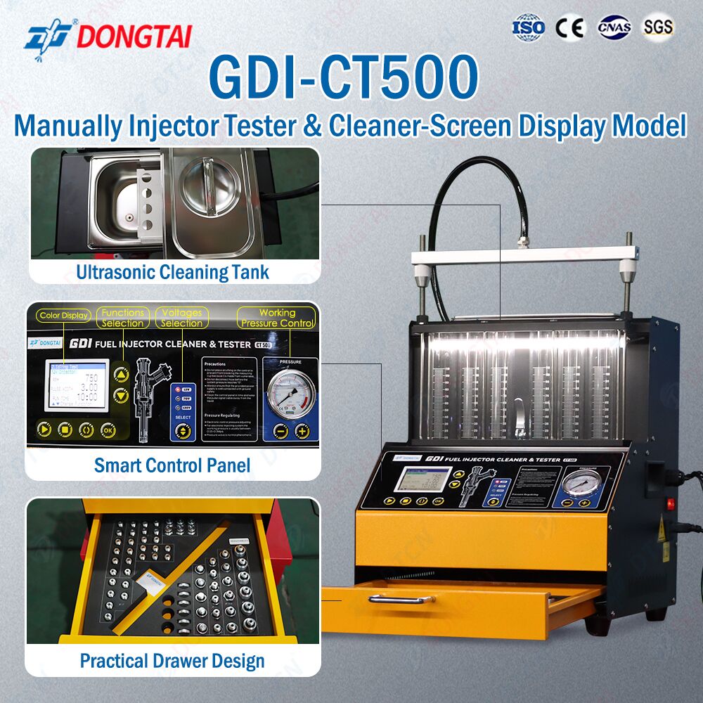 GDI-CT500 Manually Injector Tester & Cleaner-Screen Display